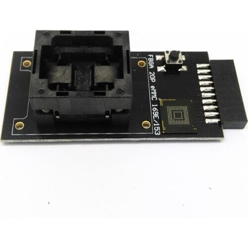 For data recovery eMMC153/169 Reader test socket to 20 Pins Open Top Structure BGA153/169 Size12x18mm Pitch 0.5mm
