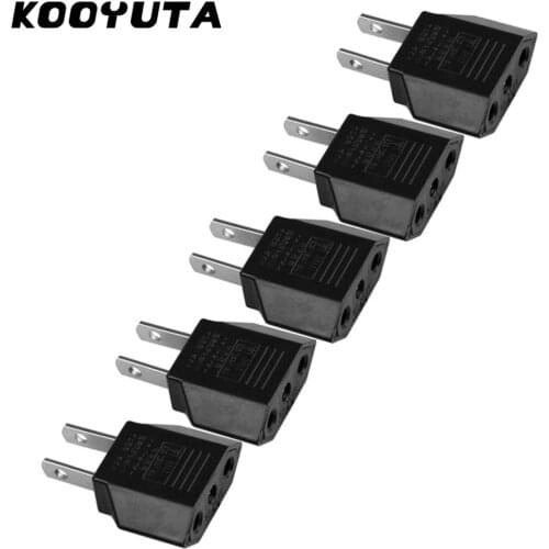 5pcs/lot US EU Plug Adapter EU to US Travel Power Adapter Electrical Plug Converter Socket American European Outlet Converter FS