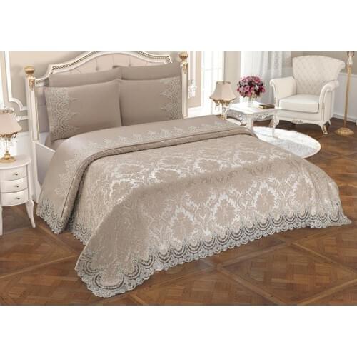 Land Of dowry French Laced Dowries Pique Pack Queen Cappucino