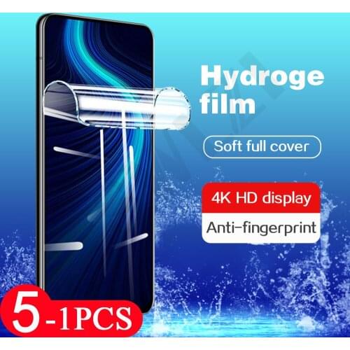 5-1Pcs for Honor X10 Max 9x lite 9C 9N play 5 5T Youth 4 4T pro 3 9A hydrogel film protective phone screen protector Not Glass