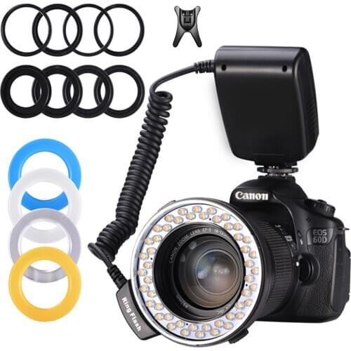 MAMEN LDE Macro Ring Flash Bundle Speedlight Speedlite For Canon Nikon Fujifilm Olympus Pentax DSLR Camera Photo RingFlash Light