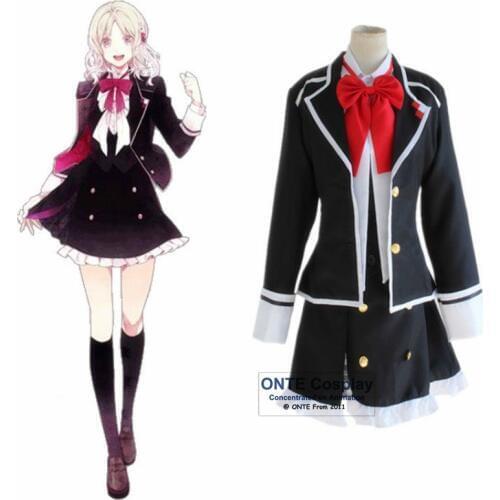 Anime DIABOLIK LOVERS Cosplay Costumes Women Komori Yui Clothing Fancy Party School Uniform Set for Halloween Masquerade