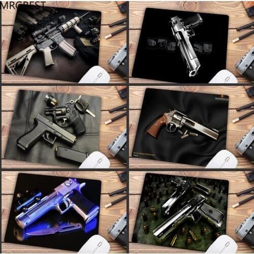 MRGBEST Big Promotion Gun Pattern Anti-Slip Laptop PC Mice Pads Mat Mousepad for Comfortable Gaming Pad 22X18CM