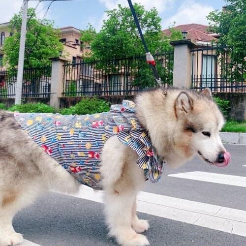 Summer Big Dog Vest Shirt Small Dog Clothes Schnauzer Poodle Schnauzer Corgi Samoyed Husky Golden Retriever Large Dog Clothing