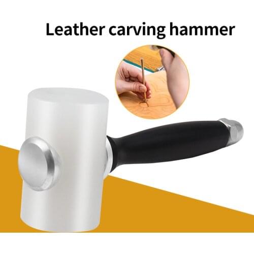 Leather Carving Hammer Printing Tool DIY Craft Cowhide Punch Cutting Sew Nylon Hammer Tool with Wood Handle Punching tool
