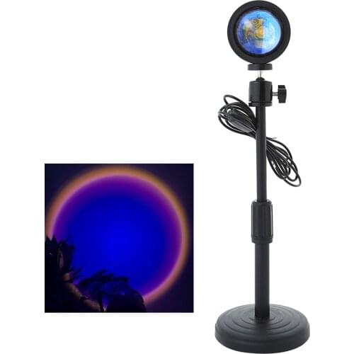 New Fashion Design Sunset Projection LedLight USB Live broadcast Rainbow Background Wall Decoration Party Accessories