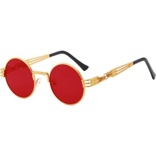 2021 Trend Black Round Sunglasses Women Hip Hop Sun Glasses Punk Men Steampunk Goggle Luxury Rock Accessories