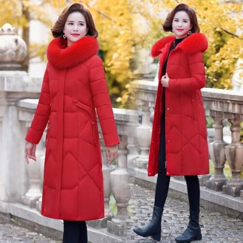Cotton Padded Clothes Womens Middle And Long Off-season 2021 New Korean Cotton Padded Jacket Thickened Over The Knee Cotton Pad