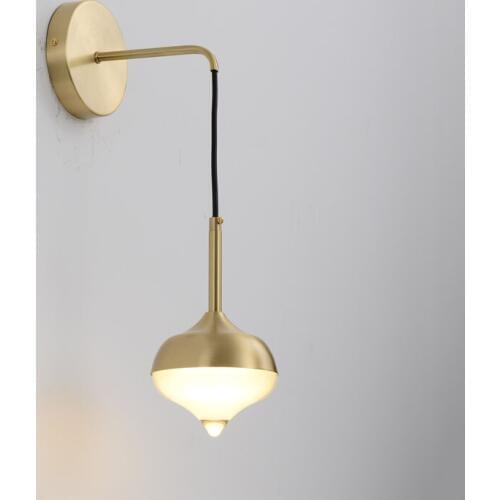 Postmodern minimalist model room hotel corridor corridor wall lamp designer fashion living room bedroom full copper wall lamp