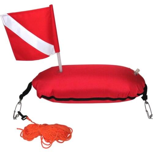 Durable Spearfishing Torpedo Buoy Dive Flag Floating Rope Line Equipment Scuba Marker Dive Flag Float Replacement