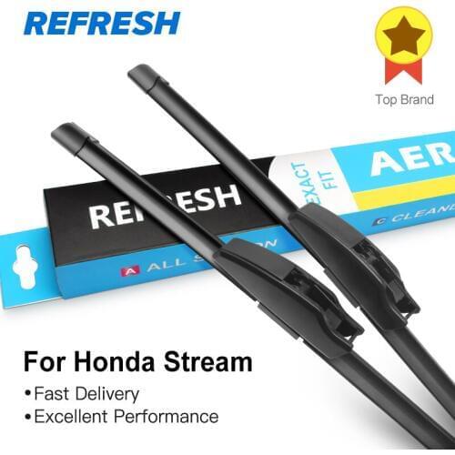 REFRESH Wiper Blades for Honda Stream Fit Hook Arms 2001 2002 2003 2004 2005 2006