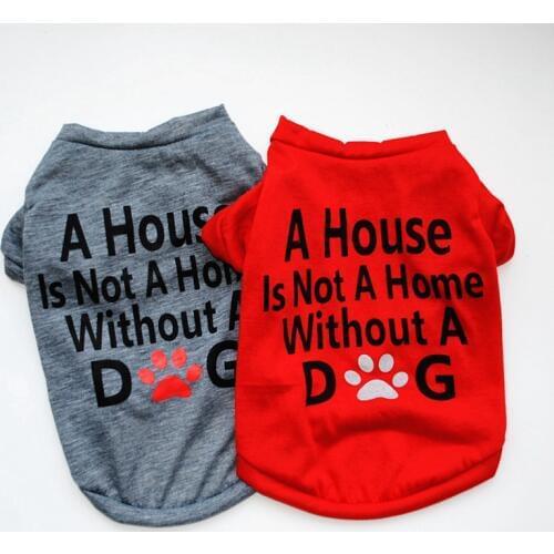 Wholesale Cute Dog Shirt Breathable Cool Cotton Soft Dog Clothe Puppy Casual Sweatshirt Pets Products York roupa para cachorro E