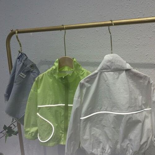 Sunblock Children Clothing Girl 2021 Summer Fluorescent Sun anti Clothing For Boys Girls Sport Suit Outerwear Coats Kids Clothes