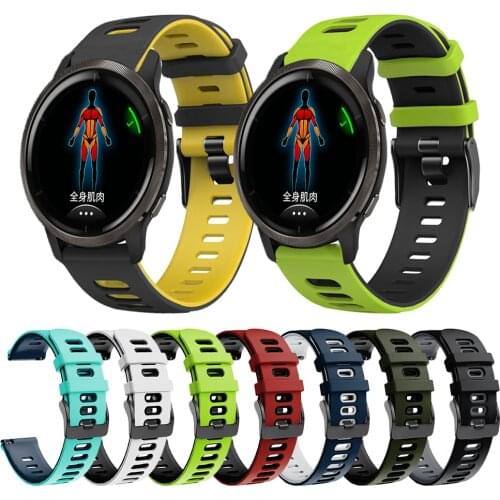 Color Matching Sports Silicone Band For Garmin Venu 2 Strap for Garmin Venu sq Vivoactive 4 Bracelet Watchband ремешок Correa