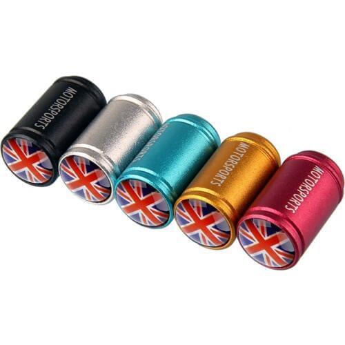 Car Styling Auto Wheel Tire Valve Stem Caps Rim Sticker For Hyundai Honda Mazda Mercedes Benz Kia Fiat Haima For British flag