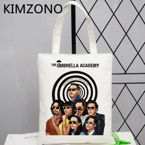 The Umbrella Academy shopping bag canvas cotton tote shopper eco shopper bag jute string shoping bolsas reutilizables sac toile