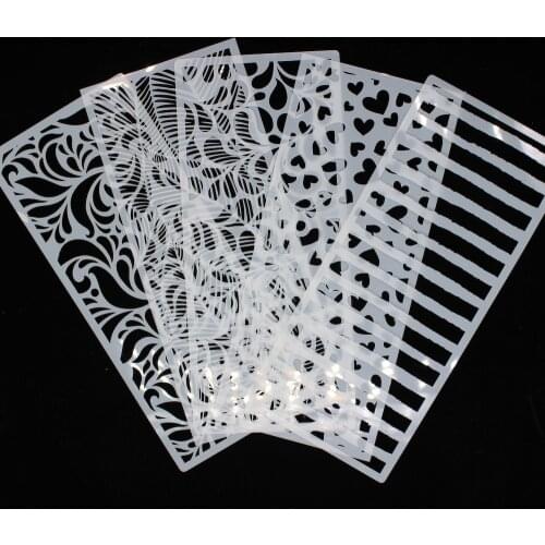 KSCRAFT 5pcs New Slimline Layering Stencils for DIY Scrapbooking/photo album Decorative Embossing DIY Paper Cards Crafts