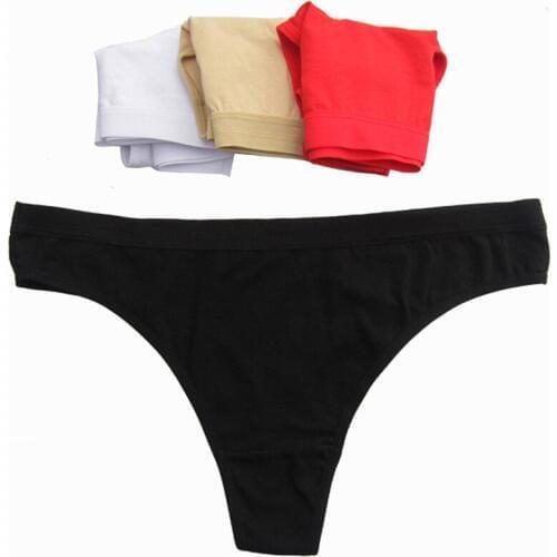 4 Pcs/lot Thongs Girls Tangas Women Seamless Cotton Briefs Lingeries Plus Size T Panty G String Panties Womens Underwear T Back