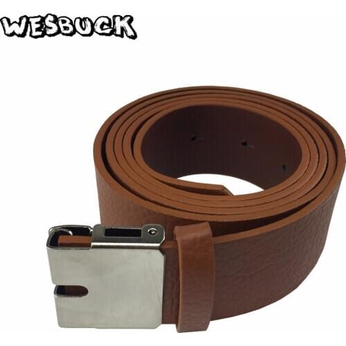 WesBuck retail & 1 pcs PU belts with connecting clasp for buckles with brown color