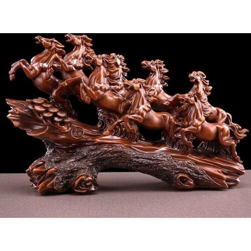 RESIN CRAFTS LUCKY ZHAOSHENG MA JEWELRY CREATIVE HOME LIVING ROOM HORSE DECORATION SHOP OPENING GIFTS