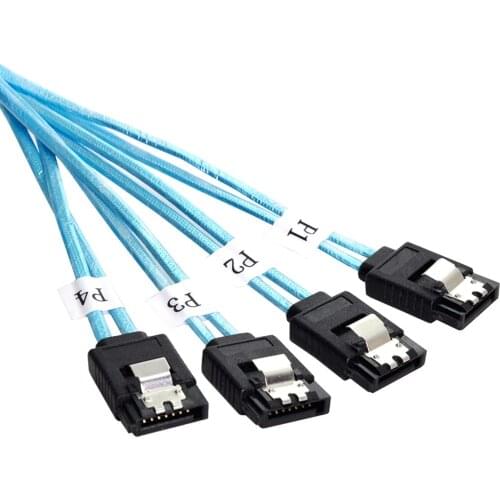 NGFF 4 SATA 7pin Target Hard Disk 6Gbps Data Server Raid Internal SAS 4 SATA Host to Cable 50cm