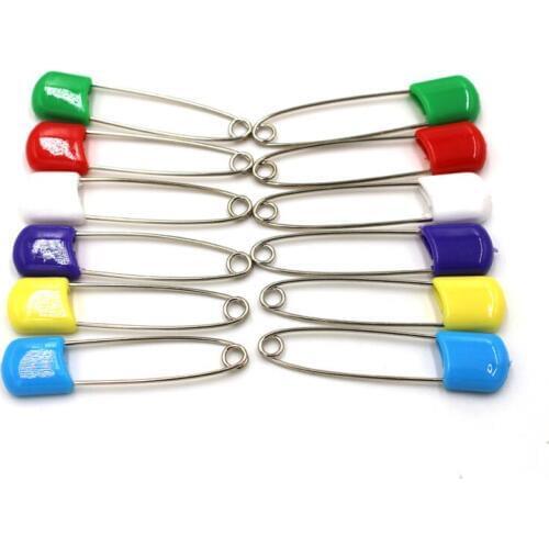 100pcs Plastic Findings Safety Pins Brooch Pin Sewing Needlework Secure Clip Weaving Craft Tool Mini Buckle Pins Sewing Supplies