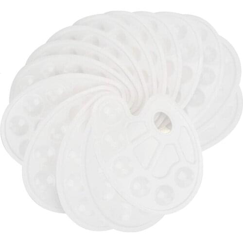 15Pcs Paint Tray Palettes with Ten-Well Thumb Hole - Art Palette for Acrylic Painting Paint Brushes Paint Tray Palettes