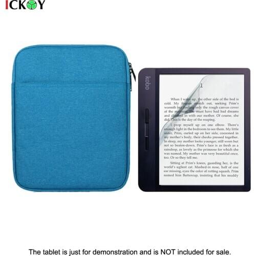2pcs LCD Screen Protector Shield Film + Portable Sleeve Case Bag Briefcase for Kobo Libra H2O Accessories