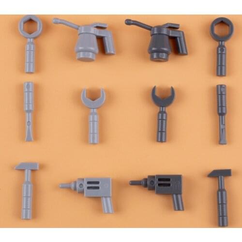MOC Mini City Accessories Building Block Minifigs Parts Military Car Utensil Tool Brick Toys For Children DIY Gifts