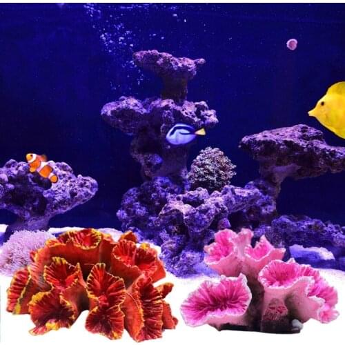 M68E Aquarium Coral Decoration Fish Tank Hiding Mountain Cave Betta Fish Hideaway Rock Coral Reef Ornament Natural Environments