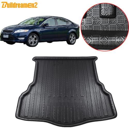 Buildreamen2 For Ford Mondeo Fusion Car Rear Trunk Mat Boot Tray Liner Floor Cargo Mud Pad Carpet 2013 2014 2015 2016 2017 2018