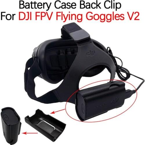 For DJI FPV Combo Goggles V2 Flying Glasses Battery Storage Case Back Clip Holder Goggles Power Supply Cable Drone Accessories