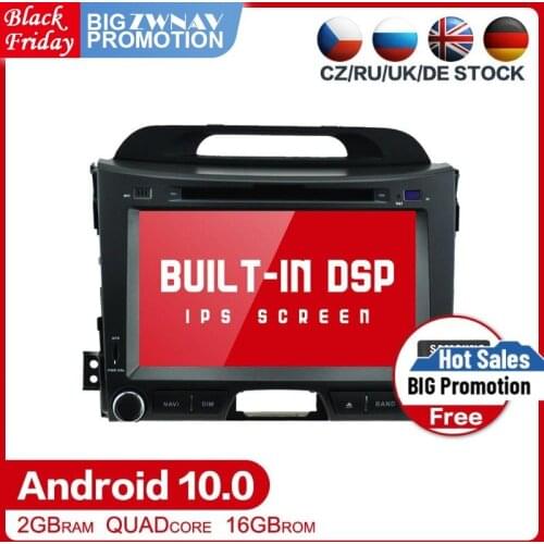DSP Android 10.0 car Multimedia player For Kia Sportage 3 4 SL 2010-2016 Car Radio Video stereo GPS Navi head unit wifi free map