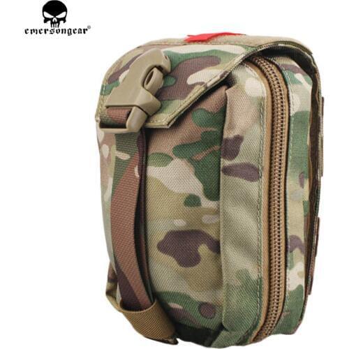 EMERSONGEAR Tactical First Aid Pouch Molle Kit Medical Bag Military Utility Pouch Paintball EDC Bag Multicam Black EM6368