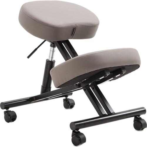 Stainless Steel Ergonomic Posture Knee Chair With Silent Pulley Ergonomically Designed Kneeling Chair Office Furniture WF1031