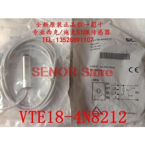 Sick diffuse reflection photoelectric switch VTE18-4N8212, article number 6013108