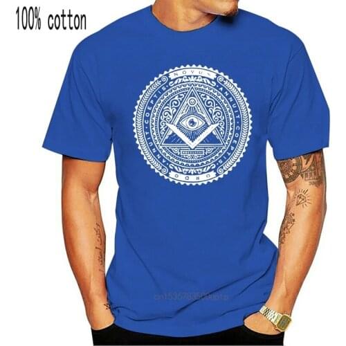 Masonic, Illuminati Silver Coin Novus Ordo - Short Sleeve T-Shirt - Ask-1 Design For Youth Middle-Age Old Age Tee Shirt