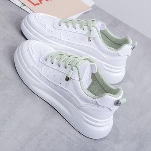 Latest Spring Autumn White Shoes Women Platform Shoes Woman Fashion Sneakers High Quality PU Casual Shoes Ladies Shoes Loafers