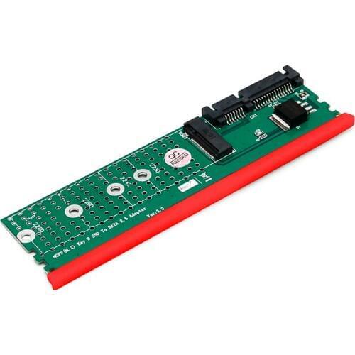 M.2 NGFF B-Key SATA-Bus SSD to SATA3 M2 SSD Adapter DDR Memory Slot Expansion Board Raiser Riser Card Suppor 2230 2242 2260 2280