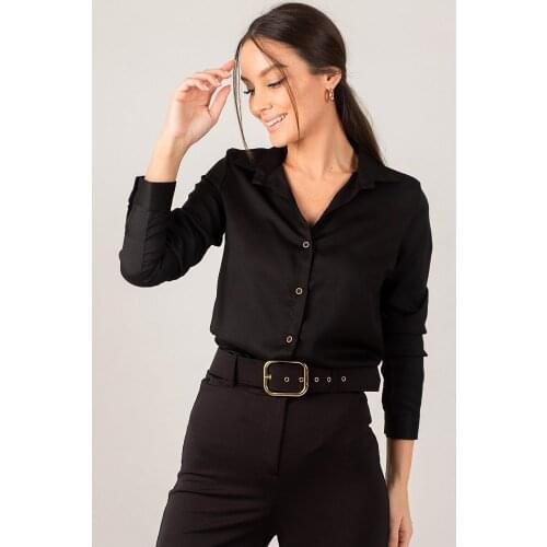 Женские черные рубашки MissVanillaStore China At AliExpress