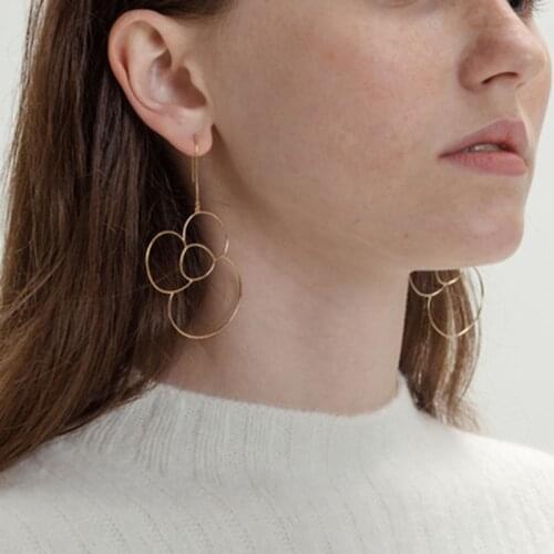 Original Minimalist Minnie Dangle Earrings For Women 2021 Alloy Hollow Statement Hook Korean Drop Earrings Jewelry Earings