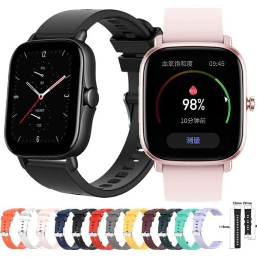 For Huami Amazfit GTS 2 mini 2e Band Quick Release 20mm Watch Strap Silicone Watchbands Wristband Bracelet correa amazfit gts