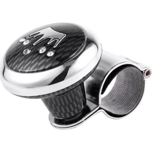 Check Pattern Metal Plastic Handle Steering Wheel Spinner Knob for Auto Truck