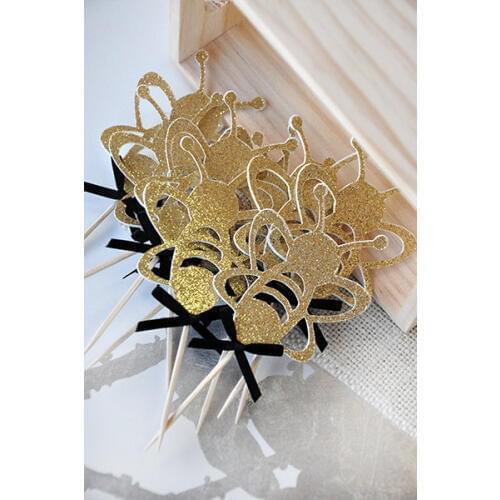 Bumble Bee Cupcake Toppers- Mommy to Bee - What Will it Bee - Sweet As Can Bee picks Birthday wedding party cake topper