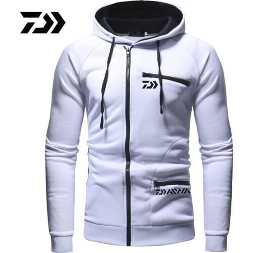 Fishing Sport Jacket Coat Men Quick Dry DAIWA Running Fishing Jacket Zipper Hoody Sweatshirt Sportswear Fishing Clothing