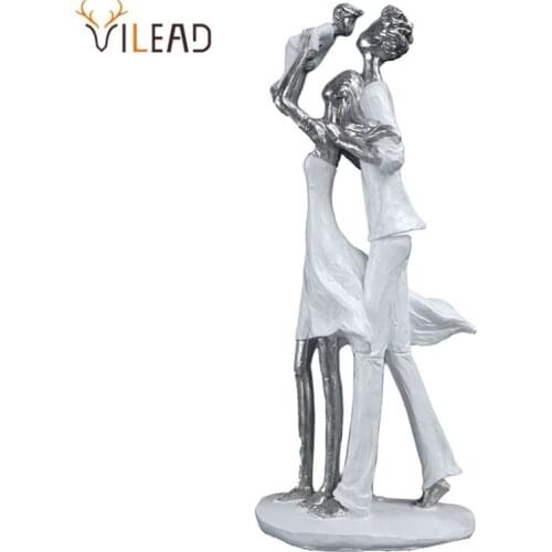 VILEAD Resin Family Statue Nordic Simple Abstract Figurines Living Room Bedroom Desktop Decoration Home Accessories Craft Gift