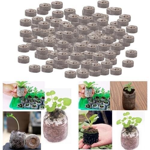 180 Pieces Peat Pellets Seed Nursery Seedling Soil Blocks Condense Block