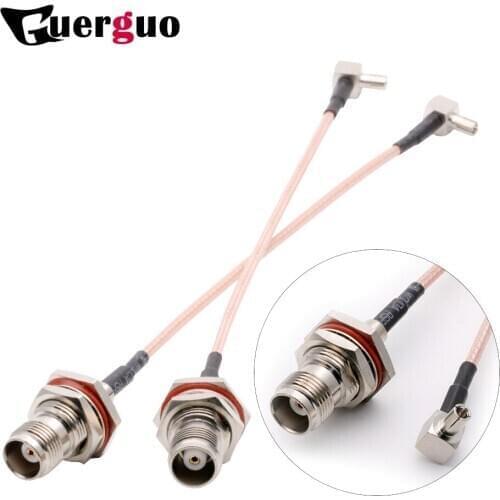 TS9 Right Angle Connector Pigtail Cable RF Cable Connector TNC Female Switch RG316 Wholesale 15CM 6" Adapter 100PCS