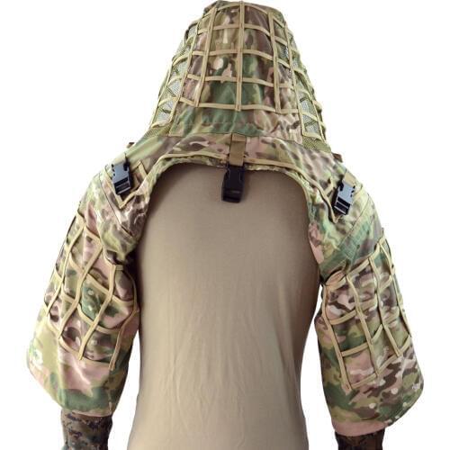 TTGTACTICAL Ghillie Suit Foundation RIPSTOP Breathable Camouflage Viper Hoods for Sniper, Shooting, Airsoft Digital Woodland CP