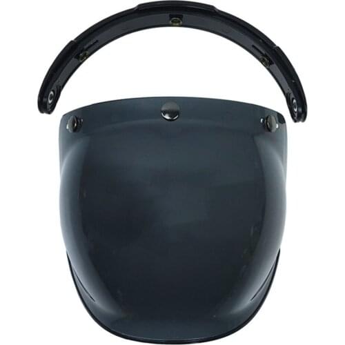 Universal Dustproof Riding Flip Up Bubble Visor Anti Fog Motorcycle Helmet Open Face Windshield Scratch Resistant Vintage 3 Snap